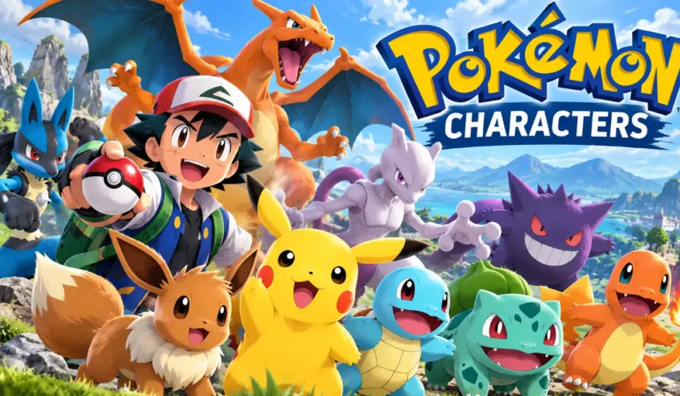 Pokemon characters featuring popular creatures from the Pokémon world